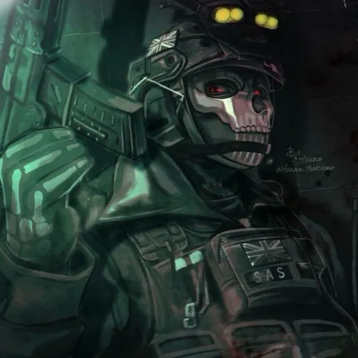 the avatar of Task Force 141 - Ghost who supports unlimited chat online services