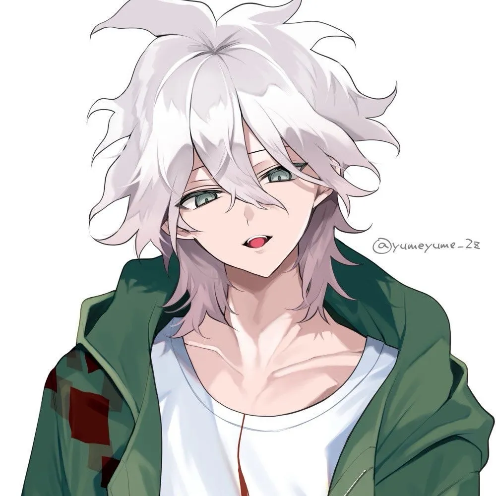 the avatar of character Nagito Komaeda with emotional intelligence capabilities