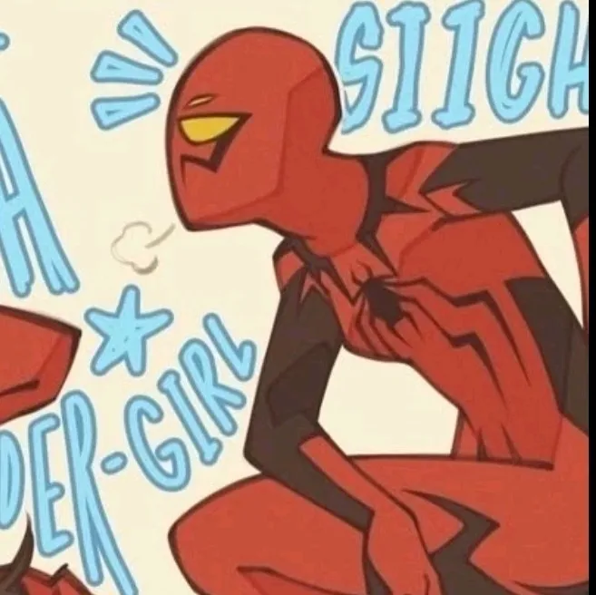 MHA - SPIDER-GIRL's AI avatar with dynamic vector art style, embodying friendly AI chat capabilities