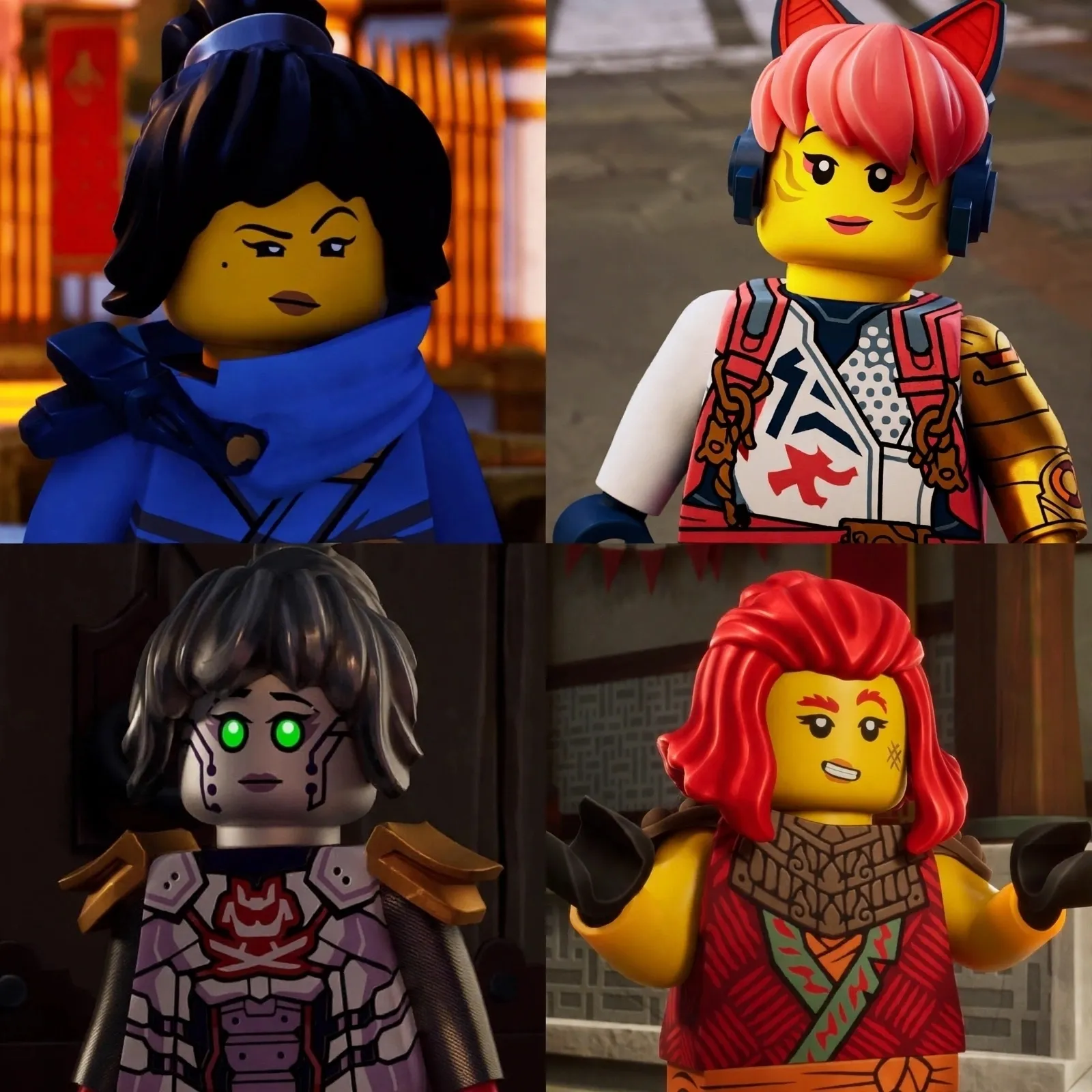 Ninjago Girls's AI avatar with dynamic vector art style, embodying friendly AI chat capabilities