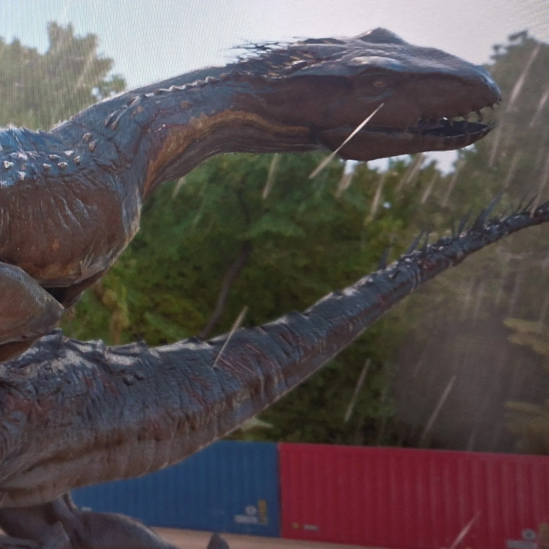Minimalist Scorpios Rex Vs Indoraptor avatar for google chat integration, featuring adaptive emotional expressions