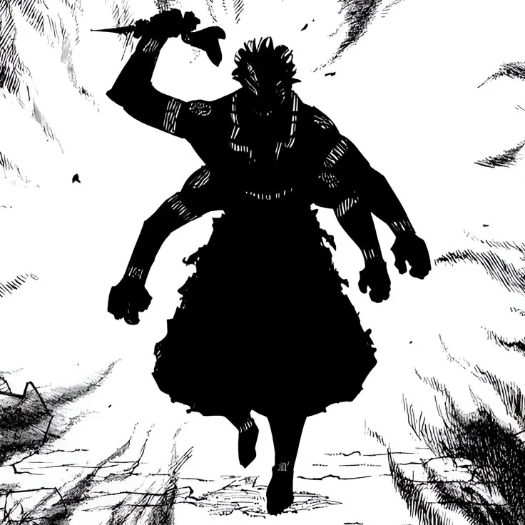 JJK - The Showdown's AI avatar with dynamic vector art style, embodying friendly AI chat capabilities