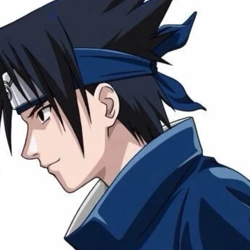 Multilingual Sasuke Uchiha focusing on chat IA tasks, neural network core visible in background.